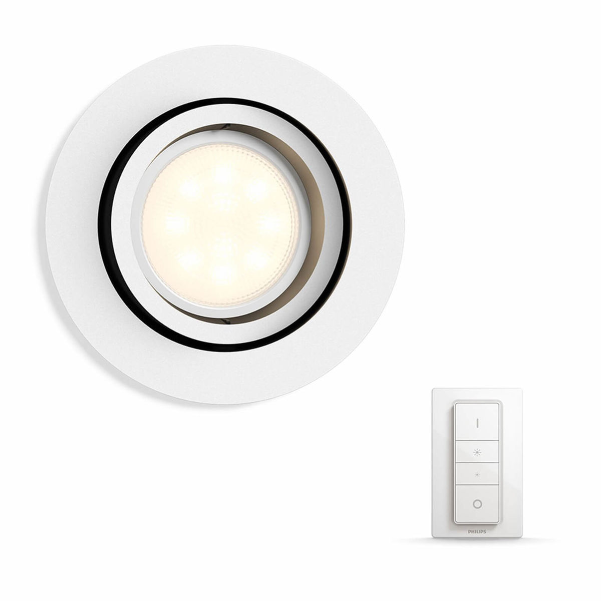 Image of Philips hue Milliskin inkl. Dimmschalter rund weiss Spot bei nettoshop.ch