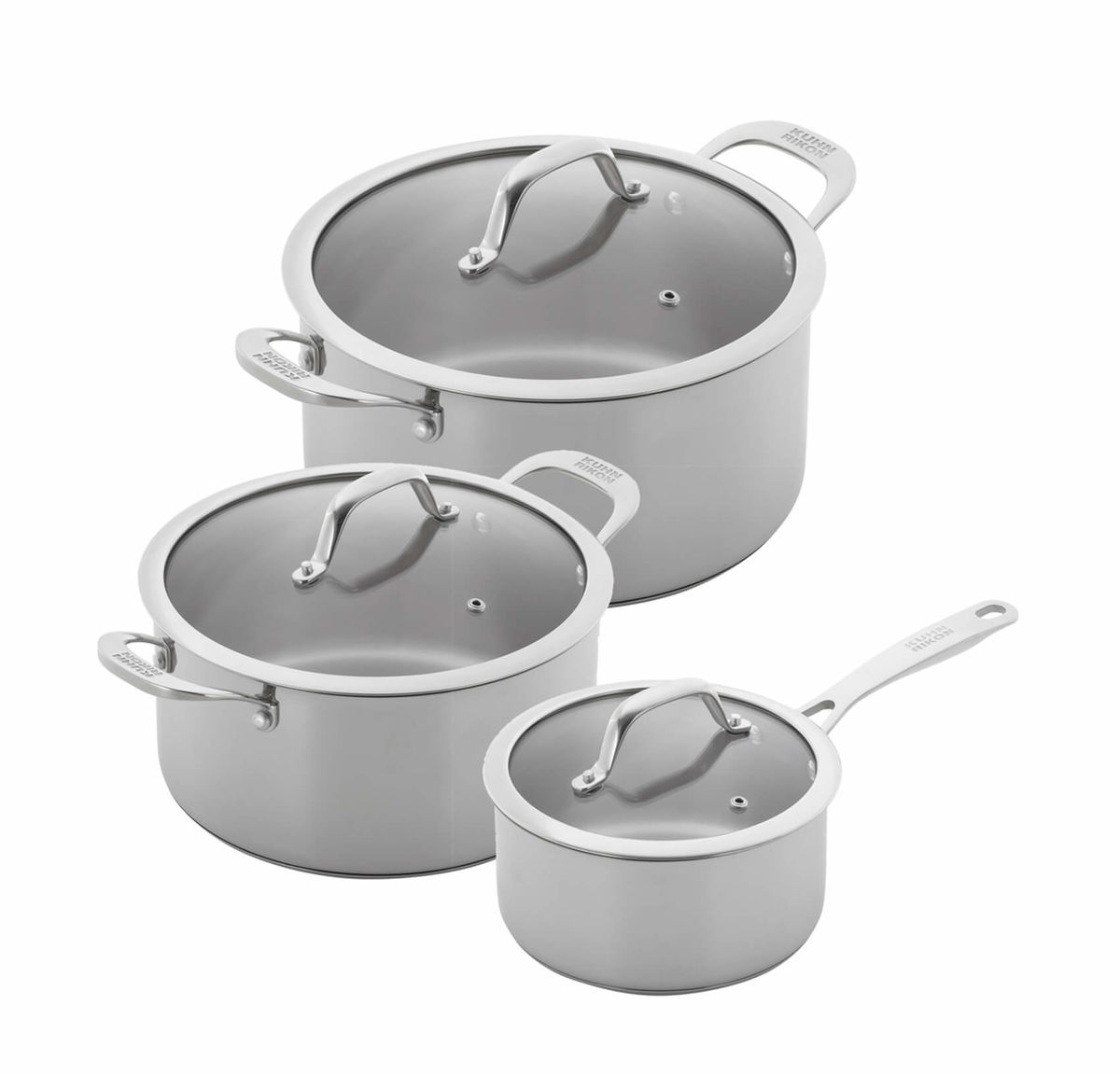 Image of Kuhn Rikon Allround Set 1 Stielkasserolle / 2 Kochtöpfe 1.5/3.1/5.4 l bei nettoshop.ch