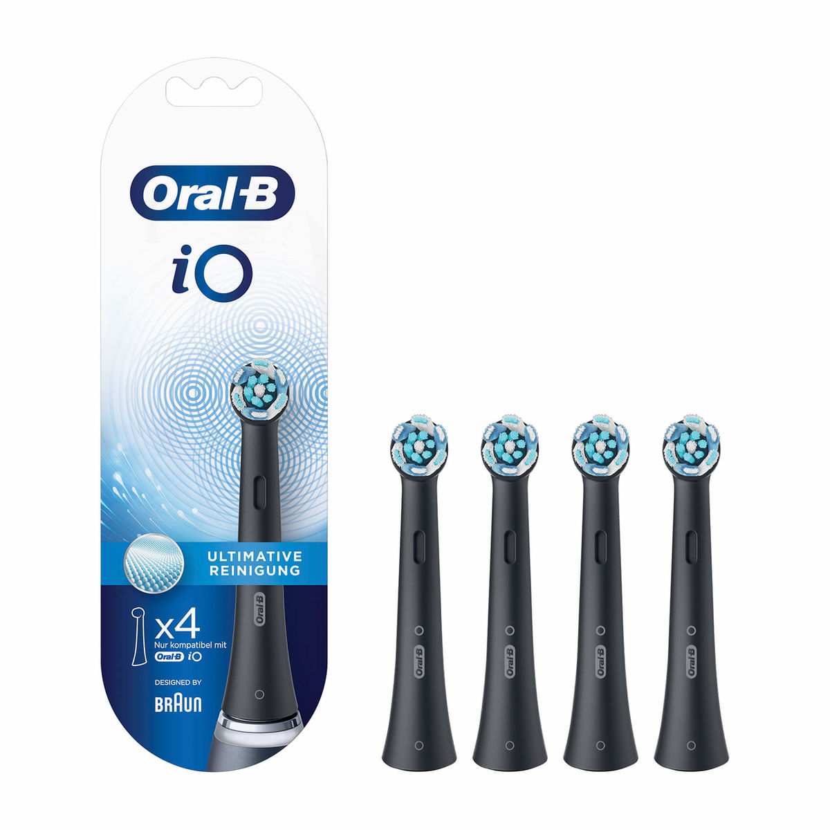 Image of Oral-B iO Ultimative Reinigung 4er Bürstenkopf schwarz bei nettoshop.ch