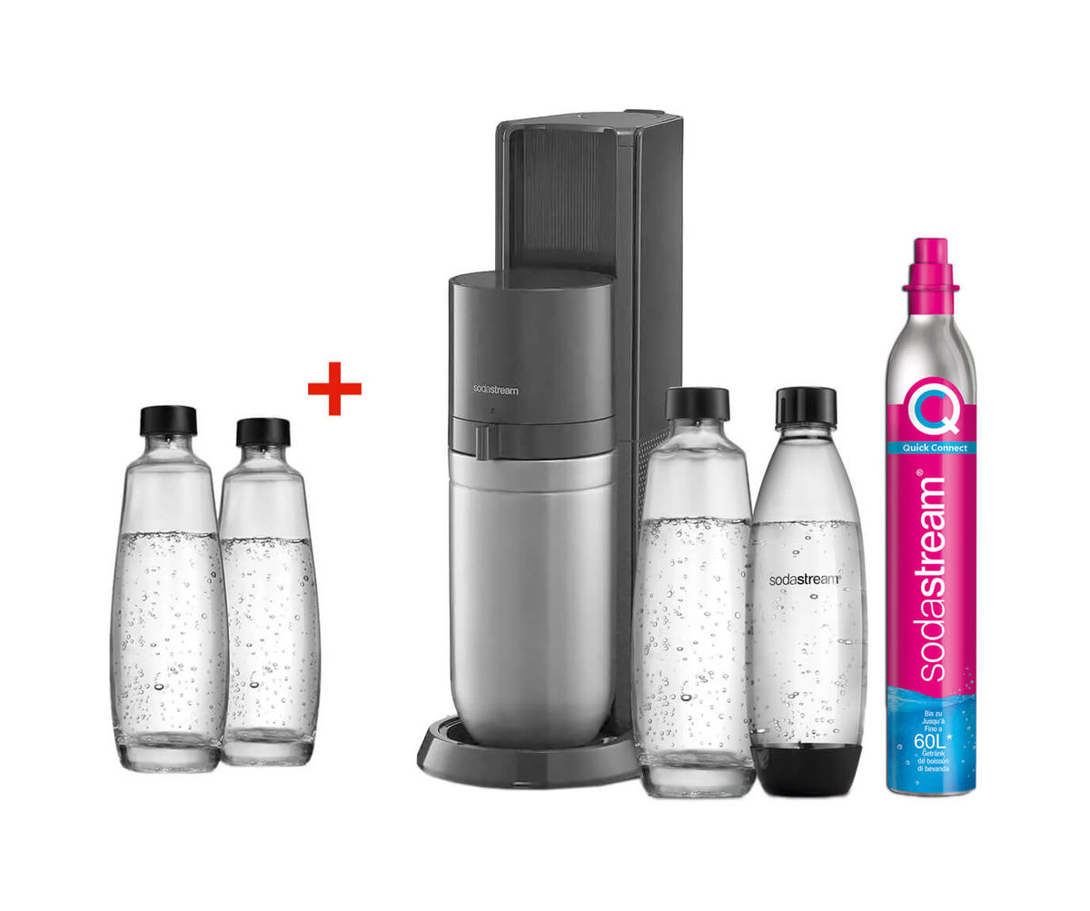 Image of Sodastream DUO Wassersprudler schwarz inkl. Duopack Glaskaraffe bei nettoshop.ch