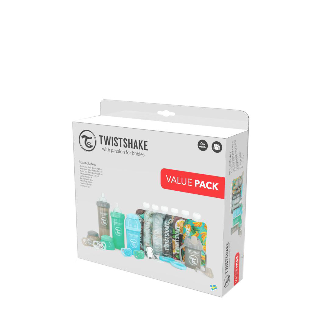 Image of Twistshake Value Pack 0M+ Pastel Grau/Grün/Blau bei nettoshop.ch