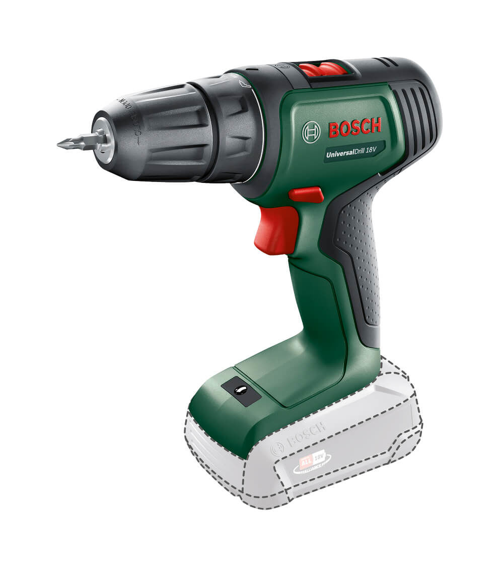 Image of Bosch UniversalDrill 18V Akku-Zweigang-Bohrschrauber (Baretool) bei nettoshop.ch