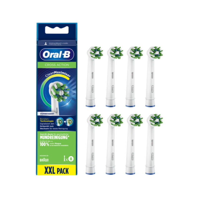 Image of Oral-B CrossAction CleanMaximizer 8er Bürstenkopf weiss bei nettoshop.ch