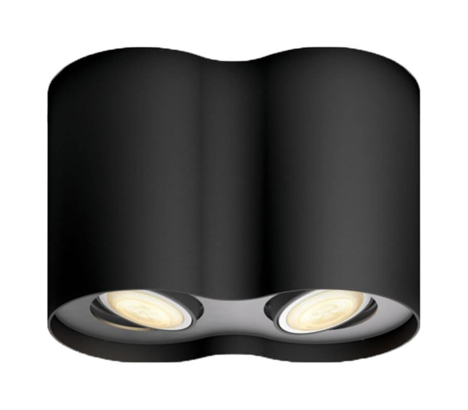 Image of Philips Hue White Amb. Pillar Spot 2 flg. schwarz + Dimmschalter bei nettoshop.ch