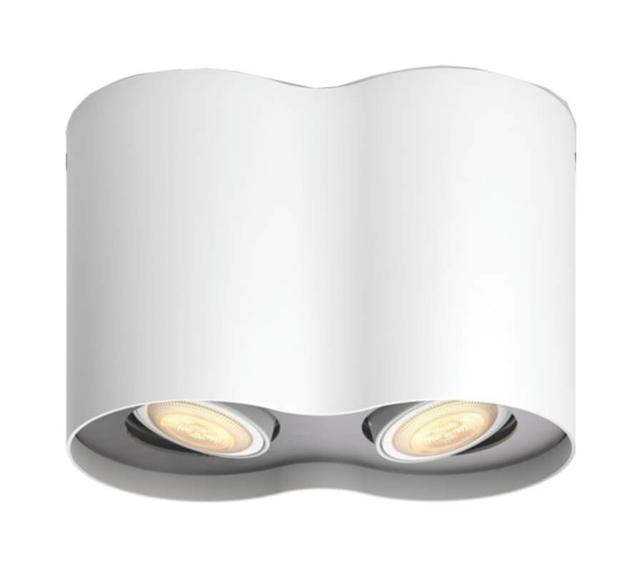 Image of Philips Hue White Amb. Pillar Spot 2 flg. weiss + Dimmschalter bei nettoshop.ch