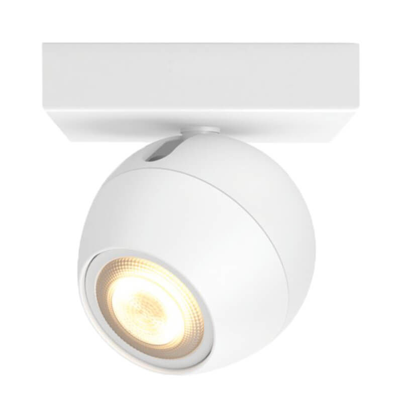 Image of Philips Hue White Amb. Buckram Spot 1 flg. weiss 250lm Erwt. bei nettoshop.ch