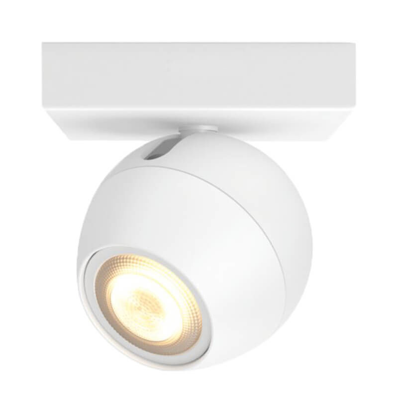 Image of Philips Hue White Amb. Buckram Spot 1 flg. weiss + Dimmschalter bei nettoshop.ch