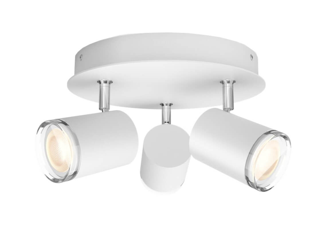 Image of Philips Hue White Amb. Adore Spot 3 flg. weiss + Dimmschalter bei nettoshop.ch