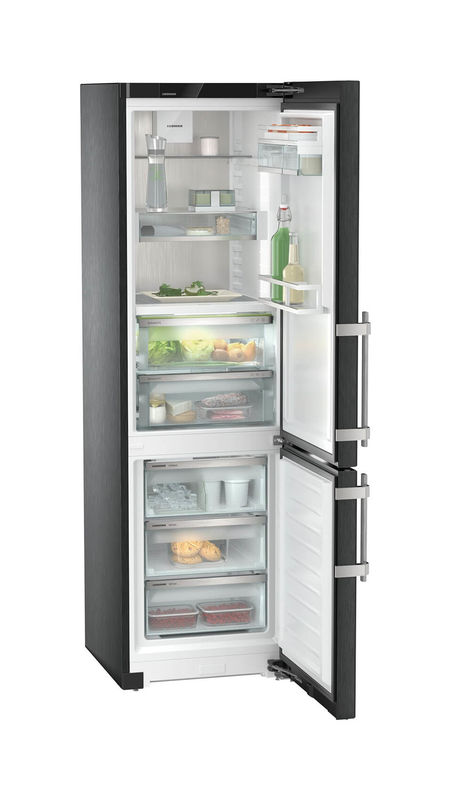 liebherr black fridge freezer