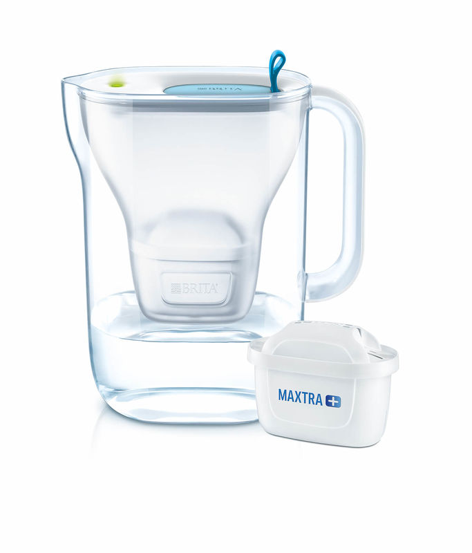 BRITA Glass Water Filter Jug Light Blue (2.5L) incl. 1x MAXTRA PRO All-in-1  Water Filter Cartridge