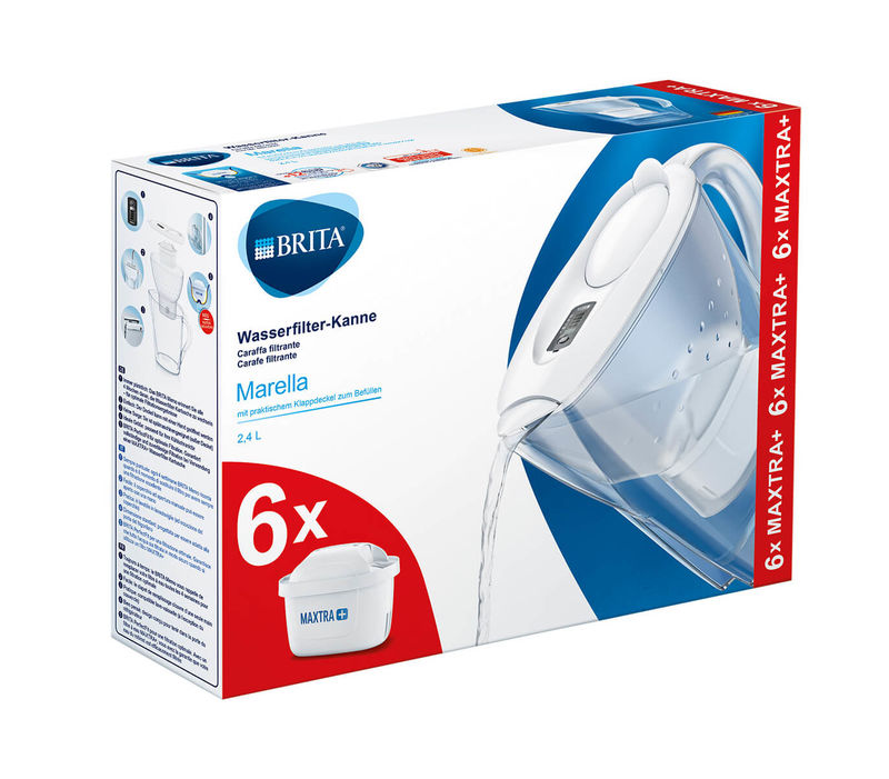 Brita Marella 2.4L + 6x Maxtra Pro All-in-1 Filtro acqua bianco compra