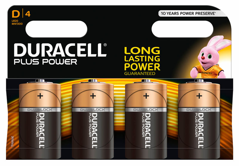 Duracell 2 x D Plus Power Battery Alkaline LR20 1.5V MN1300