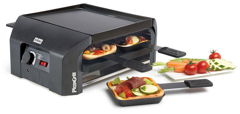 Party Grill con Pietra Naturale, Raclette Grill Multifunzione 3 in