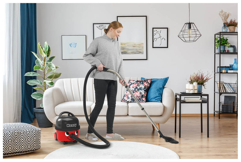 Numatic Henry Hoover Red 1400w Single Speed Canister Vacuum Cleaner