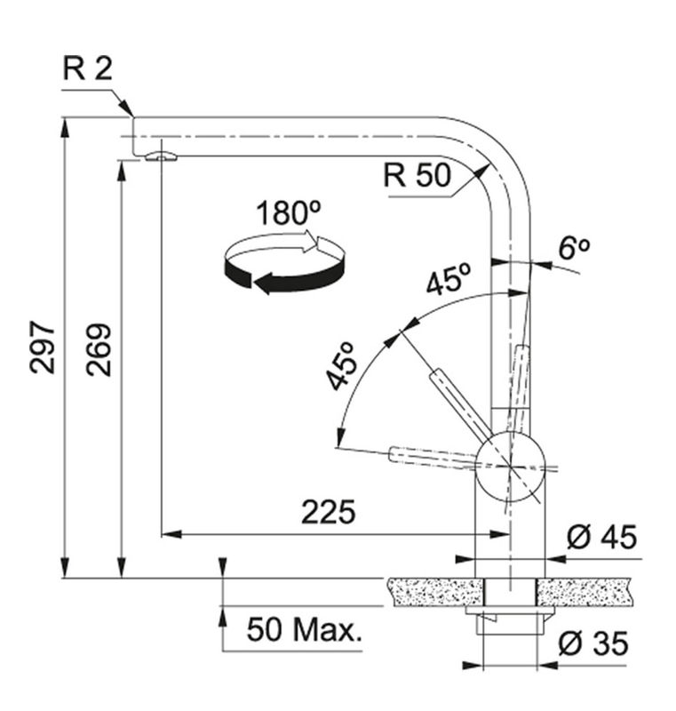 Franke Atlas Neo Bocchetta girevole in acciaio inox compra