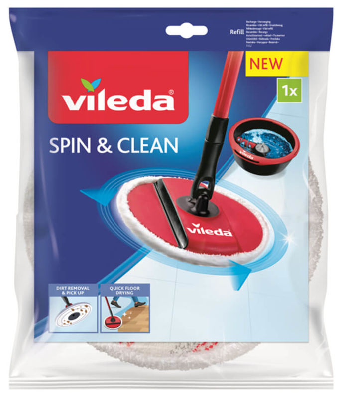 Spin Clean Mop Filler Refill Cleaning Cloths For Vileda Spin & Clean  Cleaning