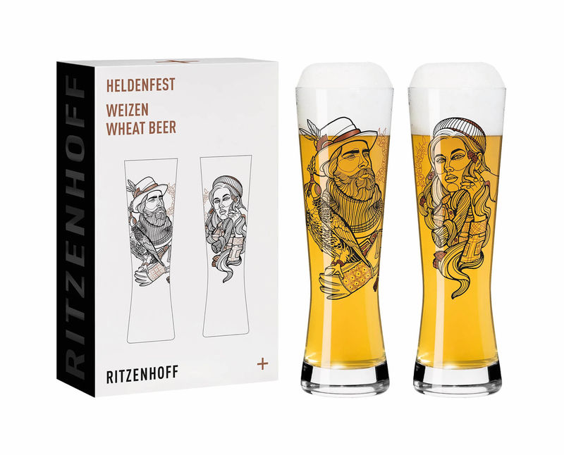Buy Ritzenhoff Heldenfest wheat glass Set beer Holzf+Falkn 2 of no1