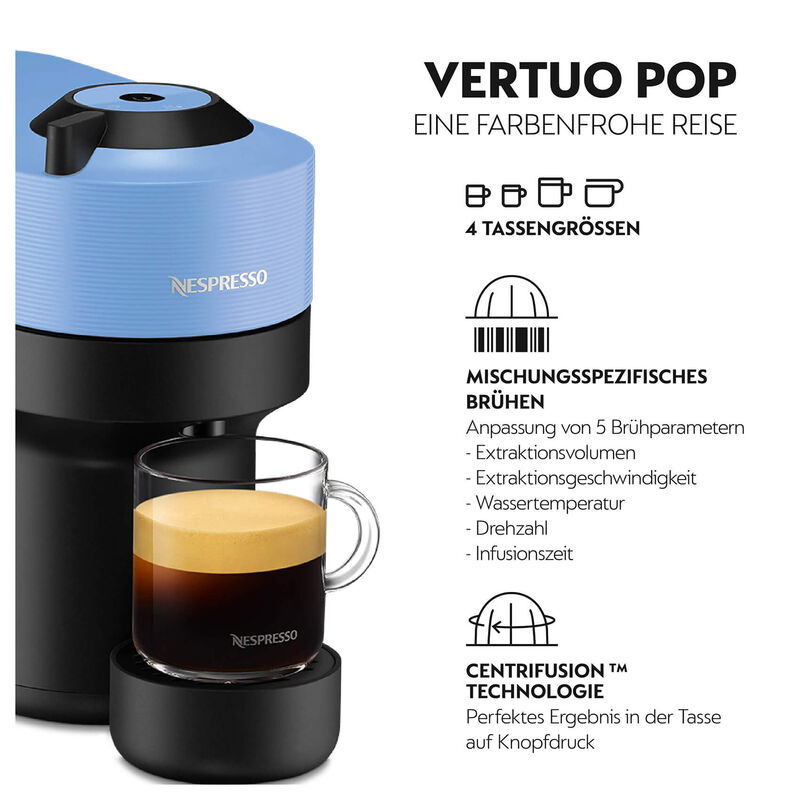Nespresso Coffee Machines - Vertuo Pop - Smart Connectivity - Black