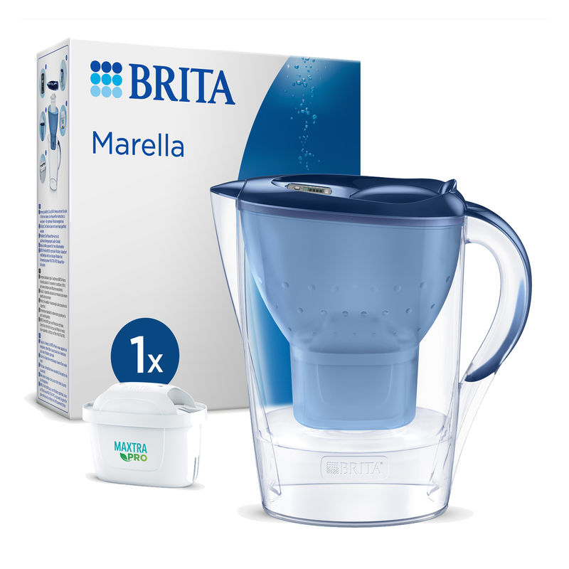 Carafe en verre Brita + Pack de 4 filtres à eau Brita Maxtra Pro All in 1 -  Achat & prix