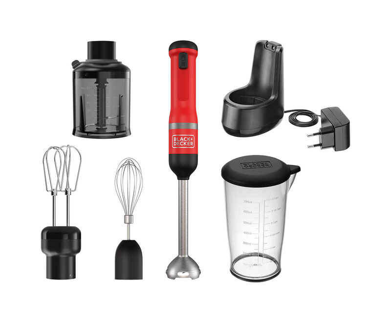 Black+Decker BCKM1014KR-QW Set di 4 frullatori a immersione rossi compra